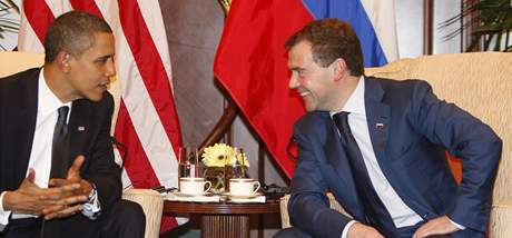 Americký prezident Obama s ruským protjkem